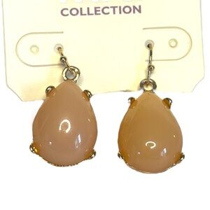 Mia Collection NWT Teardrop Earrings - Peach Pink & Gold